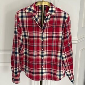 Ralph Lauren  LINEN plaid button down